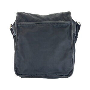 Prada leather black Shoulder plate Bag triangular Saffiano nylon logo Tessuto